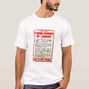 T-shirt Aux jeunes femmes de Londres, affiche de
