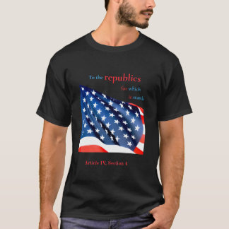 T-shirt « Aux républiques » avec des étoiles du drapeau am