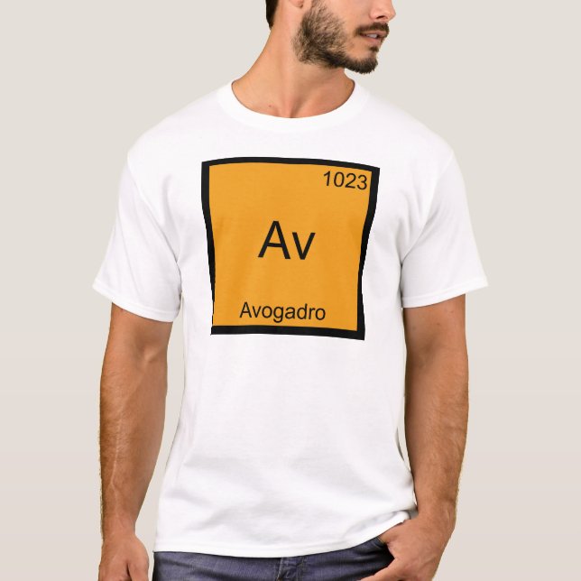 T-shirt Av - Avogadro Drôle Élément Chimie Symbole Tee (Devant)