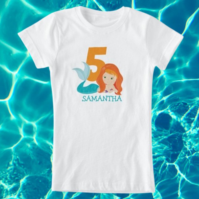 T-Shirt Ava - Rivière Mermaid déesse 5e anniversaire T-shi (Discover adorable mermaid shirts inspired by the little mermaid.  )
