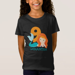 T-Shirt Ava - Rivière Mermaid déesse 9e anniversaire T-shi