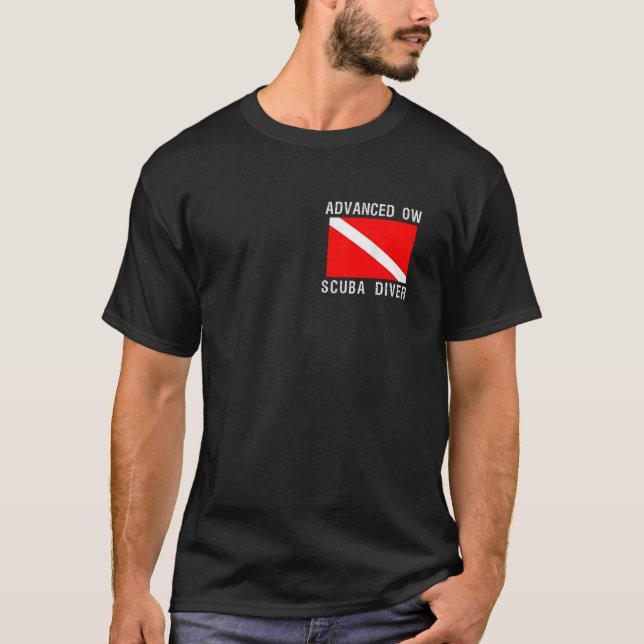 T-shirt Avancé Plongeur Plongée Plongée Plongée Drapeau D (Devant)