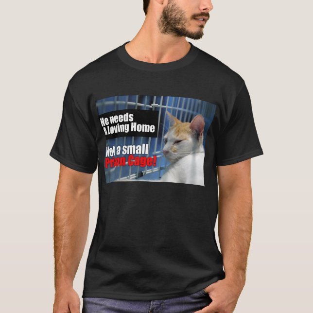 T-shirt (avant) animal de cage de prison (Devant)