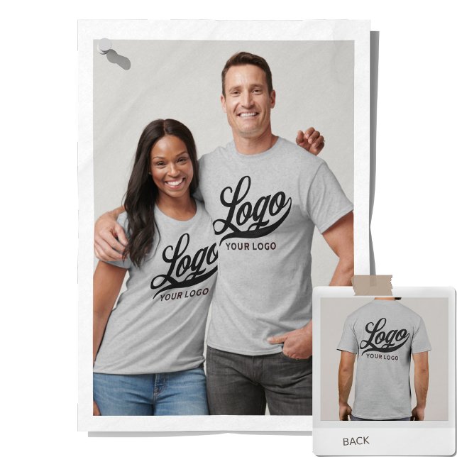 T-shirt Avant +Arrière impression. Logo d'entreprise Homme (Créateur téléchargé)
