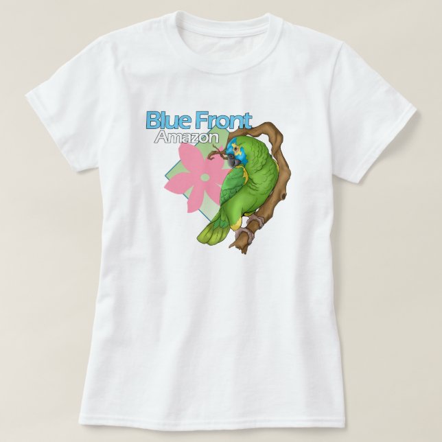 T-shirt avant bleu d'Amazone (Design devant)