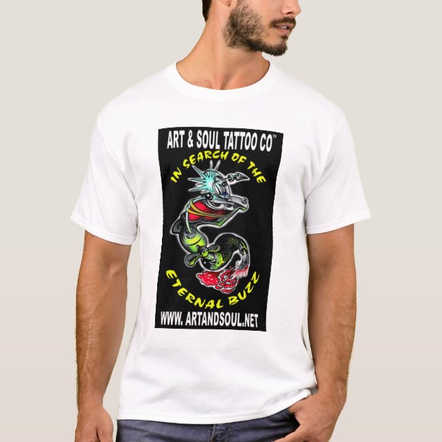 T-SHIRT AVANT DE CHEMISE DE MACHINE DE TATOUAGE D'ART ET (Devant)