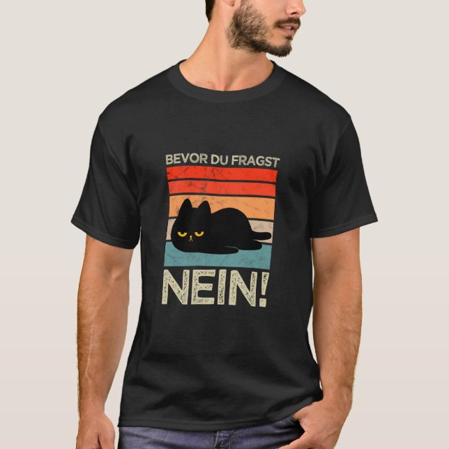 T-shirt Avant de demander non Funny Cats (Devant)