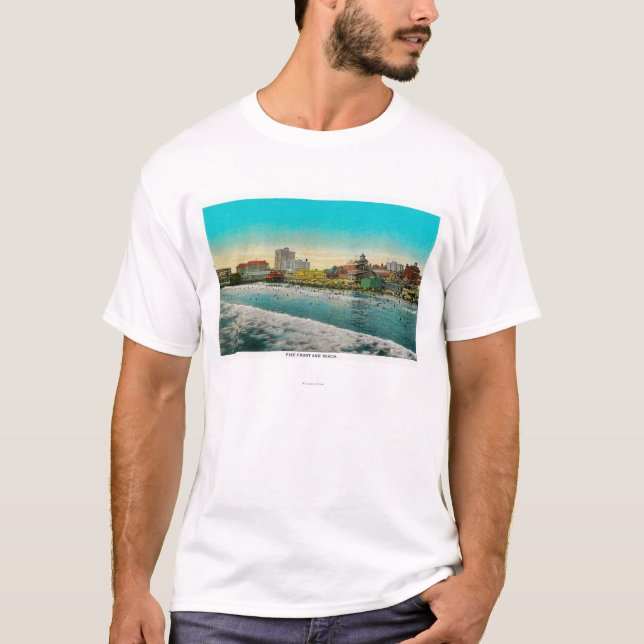T-shirt Avant de Pike et Long Beach, la Californie (Devant)