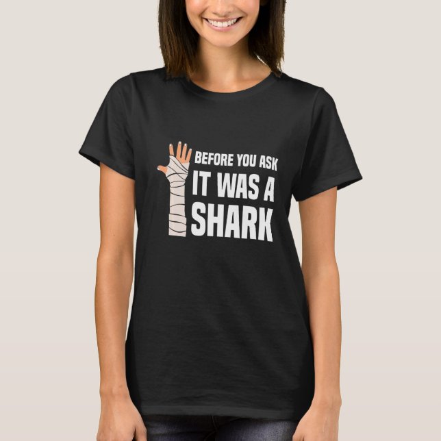 T-shirt Avant De Vous Demander C'Était Un Requin Broken (Devant)