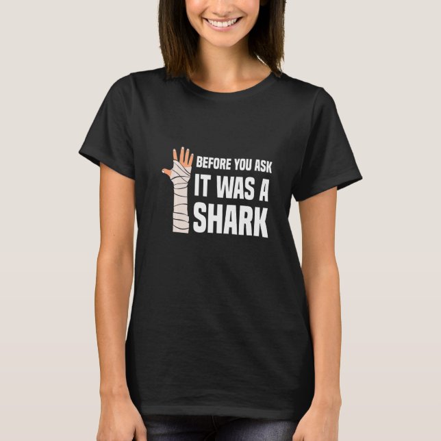 T-shirt Avant De Vous Demander C'Était Un Requin Broken (Devant)