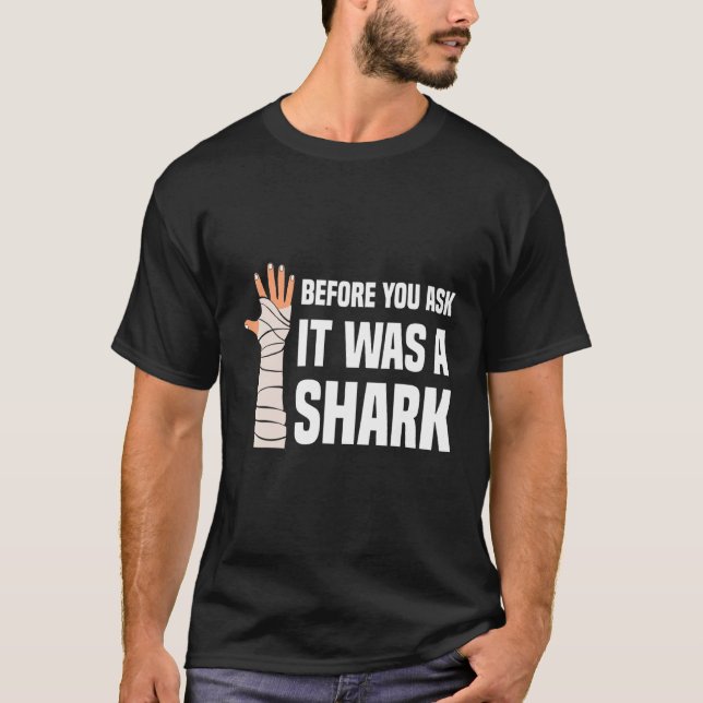 T-shirt Avant De Vous Demander C'Était Un Requin Broken 1 (Devant)