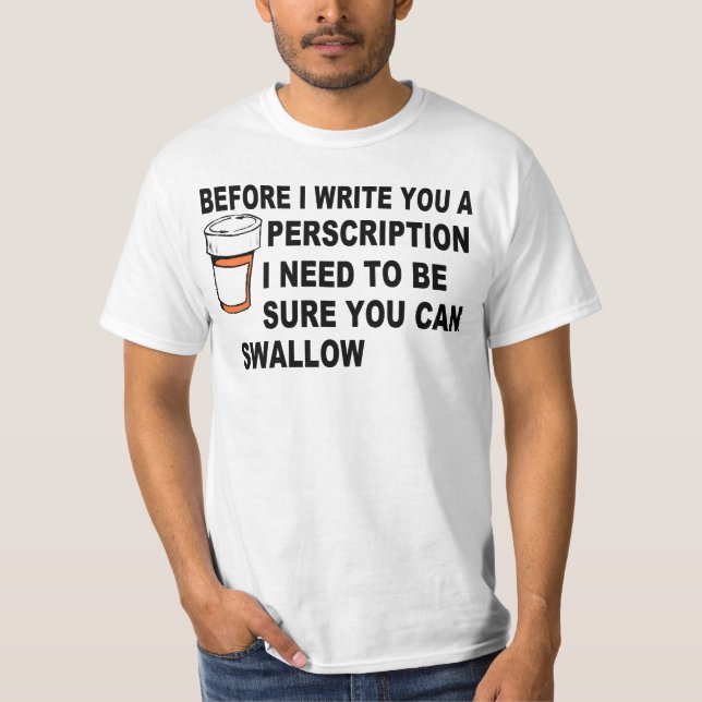 T-SHIRT AVANT D'ÉCRIRE UNE PERSCRIPTION (Devant)