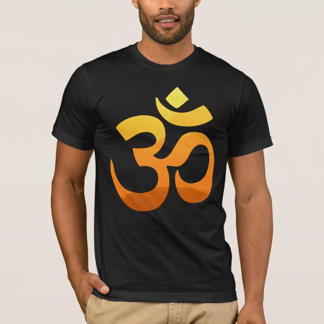 T-shirt Avant Design Om Mantra Méditation Yoga Hommes (Devant)