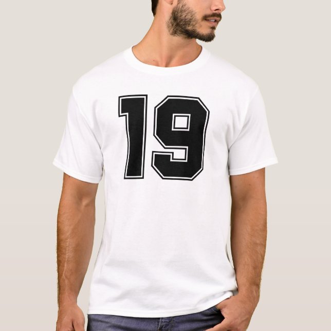 T-shirt Avant du numéro 19 et copie de postérieur (Devant)
