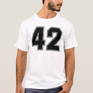 T-shirt Avant du numéro 42 et copie de postérieur