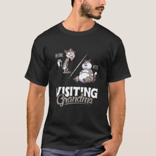 T-shirt Avant et après avoir rendu visite à Grand-mère Cha