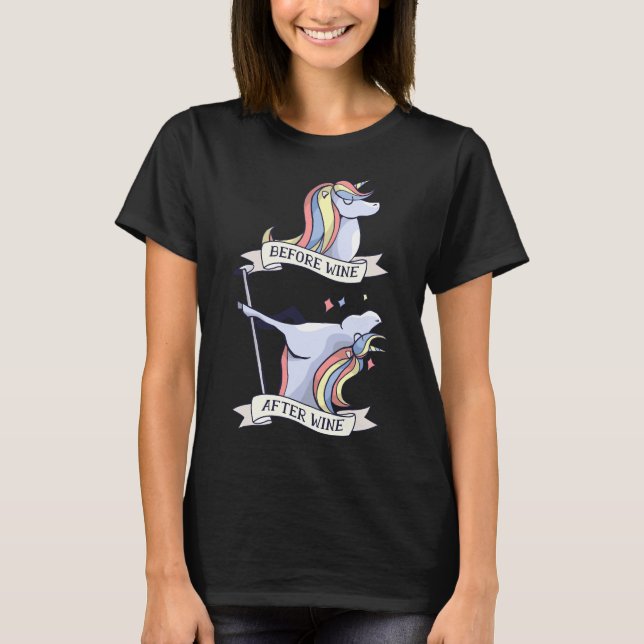 T-shirt Avant Et Après Le Vin (Devant)