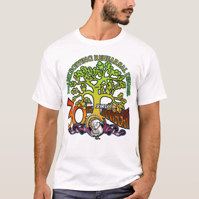 T-shirt Avant et arrière - Dîner d'action de grâces (Devant)
