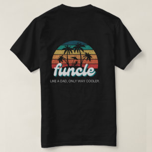 T-shirt avant et arrière FUNCLE drôle oncle rétro vintage