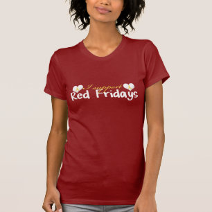 T-shirt Avant et dos rouges de vendredi