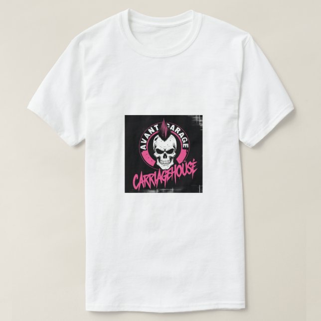 T-shirt Avant Garage Carriage House : Punk Rock Skull Embl (Design devant)