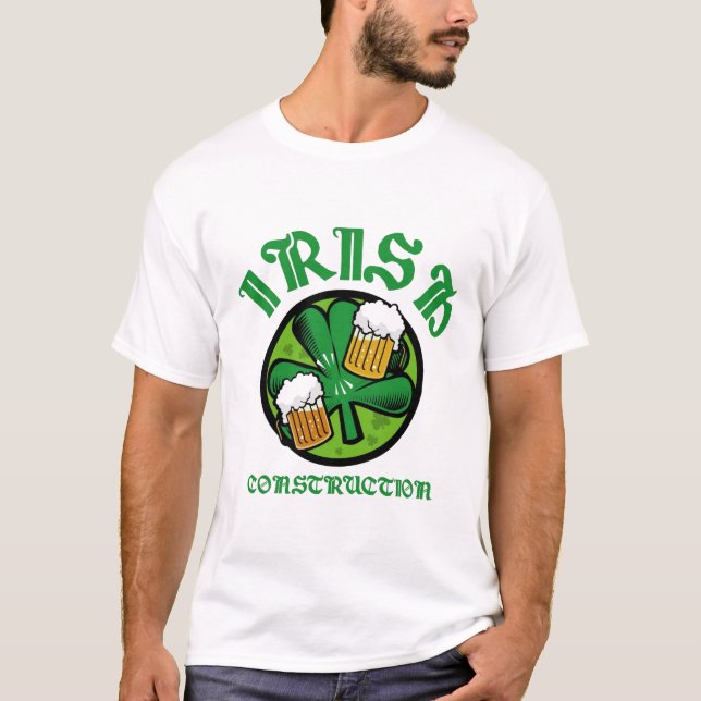 T-shirt Avant irlandais de construction (Devant)