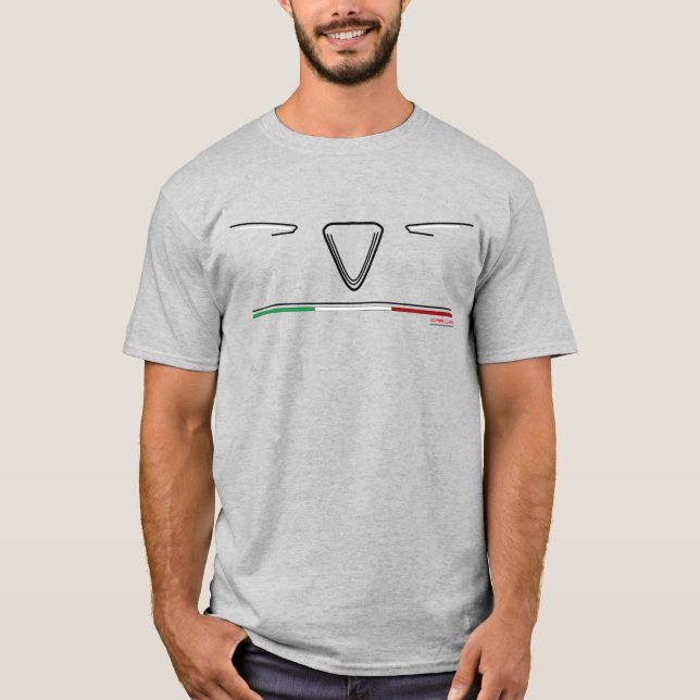 T-shirt Avant italien d'abrégé sur alpha de voiture de (Devant)