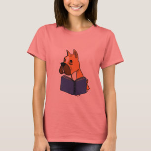 T-shirt AVANT JÉSUS CHRIST chien de boxeur lisant une