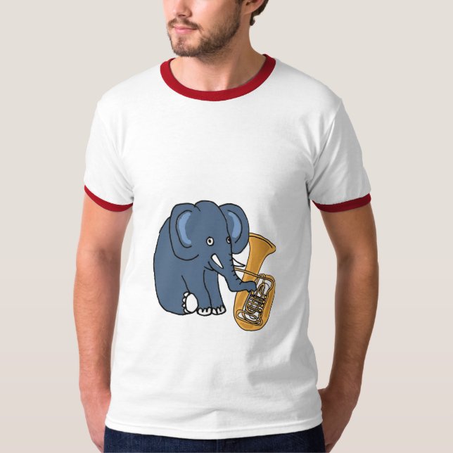 T-shirt AVANT JÉSUS CHRIST éléphant jouant une chemise de (Devant)