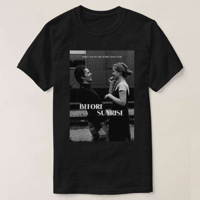 T-shirt Avant le coucher du soleil minuit Richard Linklate (Design devant)