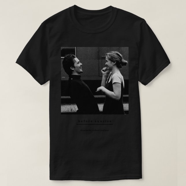 T-shirt Avant le coucher du soleil minuit Richard Linklate (Design devant)