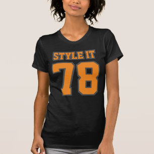 T-shirt Avant NOIR ORANGE American Apparel Coton femmes