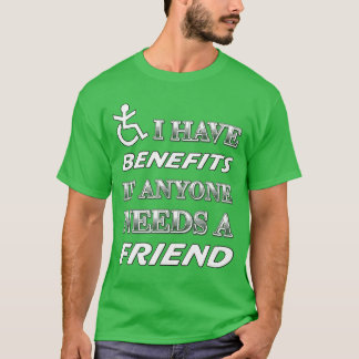 T-shirt Avantages de handicap drôles Humour amie fille