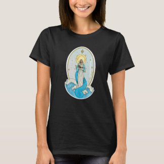 T-shirt Ave Maris Stella Dame Mère Bienheureuse Marie Lati