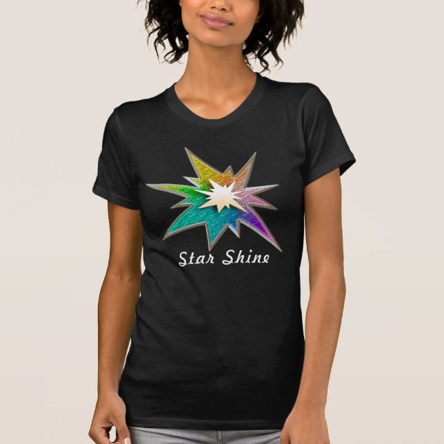 T-Shirt Avec 2 Étoiles Géométriques (Devant)