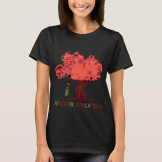 T-shirt avec acajou et femmes d'Afrique