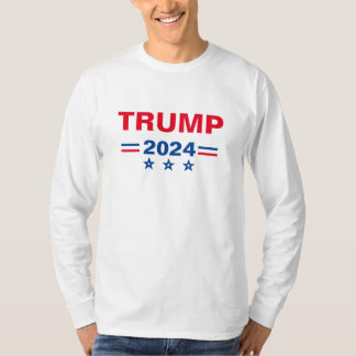 T-shirt avec acronyme TRUMP 2024 avec message gras
