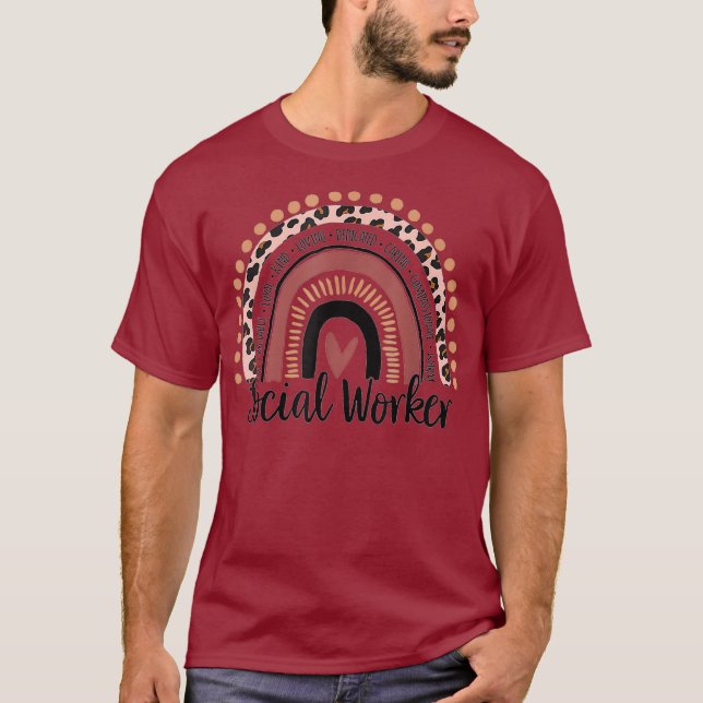 T-shirt avec amour ouvrier social (Devant)