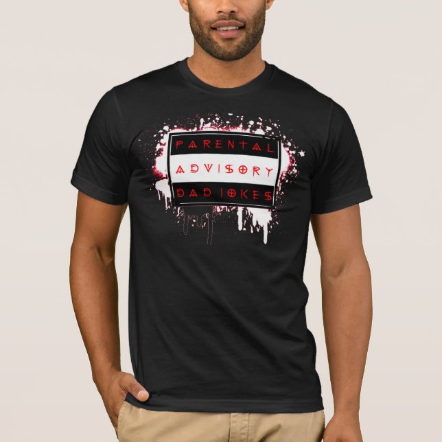 T-shirt avec avertissement parental : blagues de p (Devant)