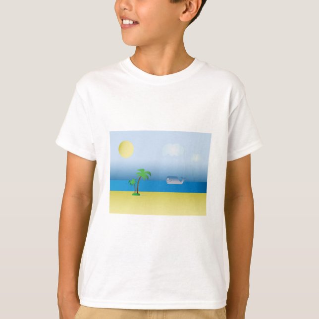T-Shirt avec baleine de dessin animé (Devant)