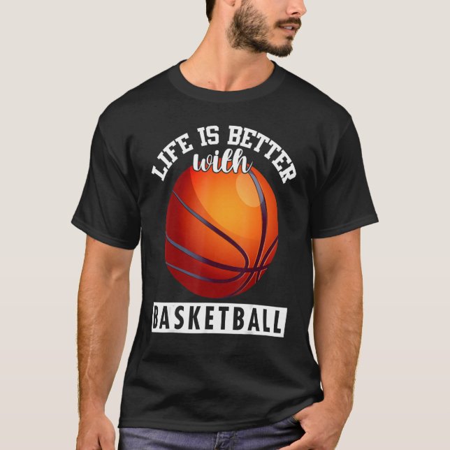 T-shirt Avec Basketball  Conception de basketball (Devant)