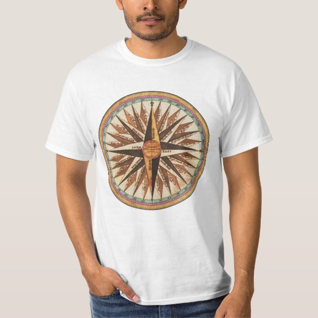 T-shirt avec boussole nautique (Devant)