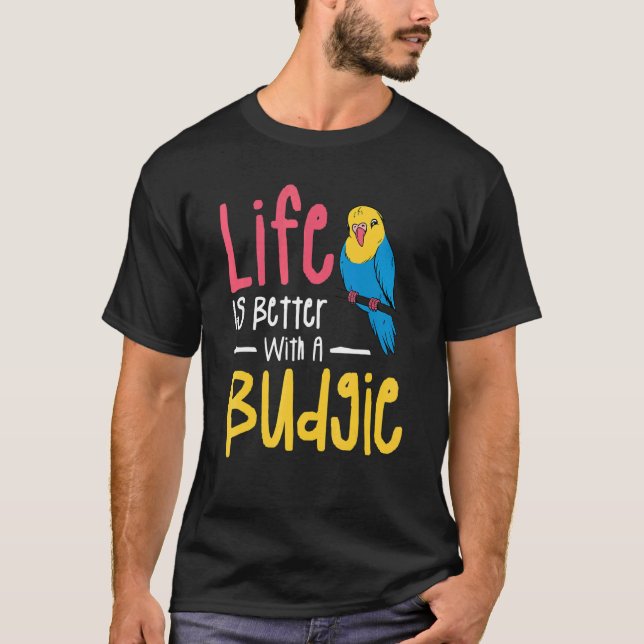 T-shirt Avec Budgie Budgies Parrot 1 (Devant)