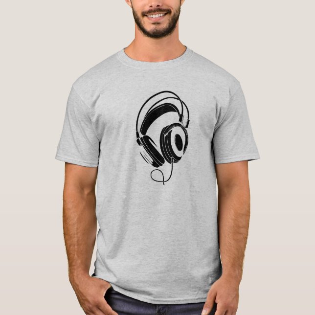 T-shirt avec casque DJ style Pionnier (Devant)