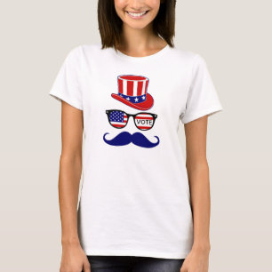 T-shirt avec Casquette, lunettes et moustache