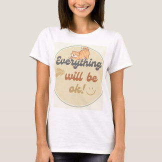 T-shirt avec chat et joli design artistique