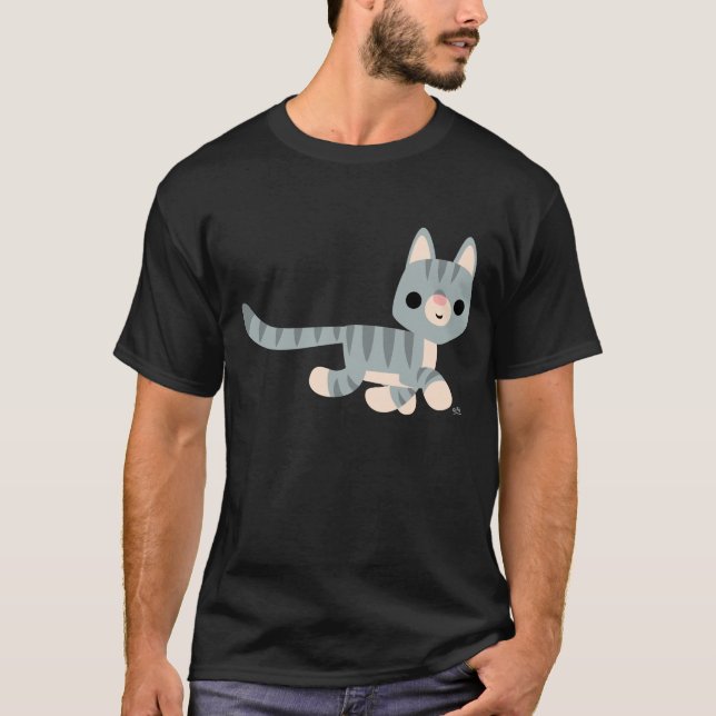 T-shirt avec chaton de dessin animé mignon (Devant)