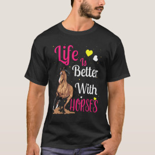 T-shirt Avec Chevaux Équitation Équitation Équitation Chev
