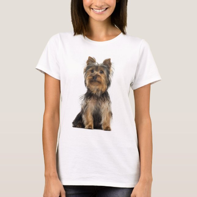 T-shirt avec chiot Terrier du Yorkshire (Devant)