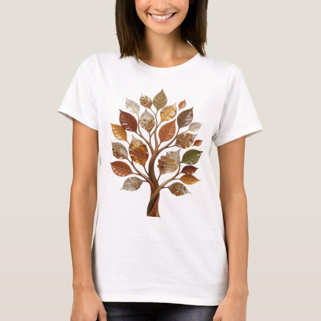 T-shirt avec citation Arbre aux feuilles d'argent  (Devant)